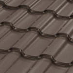 Металочерепиця PolySteel Україна Сапфір 0,4-0,45 мм темно-коричнева мат Ral 8019